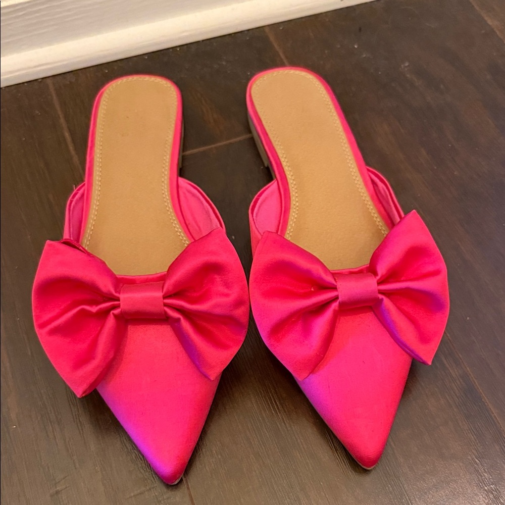 ASOS Fuchsia Bow Mules
